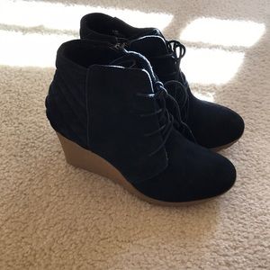 Blue booties from Francescas